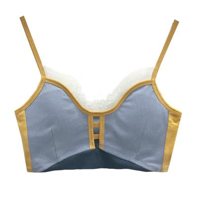 theseventhtail設計師品牌拼接撞色蕾絲短吊帶bra貼身產品不退換