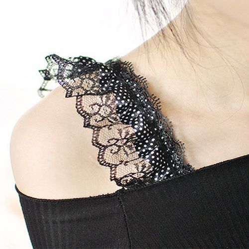 一字領內衣配件蕾絲花邊肩帶女防滑無痕透明隱形夏季性感文胸帶子