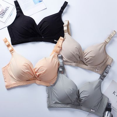 小胸平胸加厚文胸聚攏胸罩薄款性感上托aa杯少女無鋼圈內衣小a杯