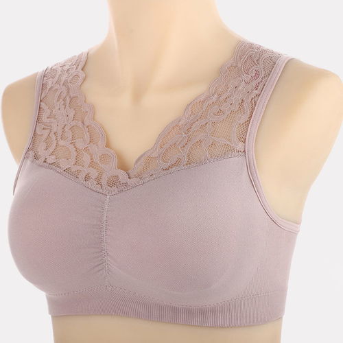 中老年文胸媽媽棉質背心女帶胸墊中年婦女無鋼圈加大碼內衣女胸罩