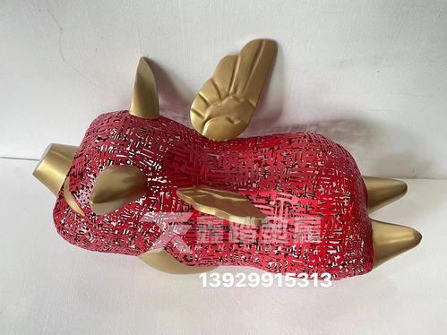 鏤空不銹鋼飛豬雕塑佛山金屬制品雕塑源頭工廠