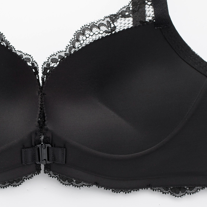 蘭卓麗文胸套裝無鋼圈前扣聚攏美背胸罩性感蕾絲內衣女